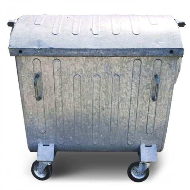 Євроконтейнер КСТ металевий оцинкований для ТПВ вживаний V-1100 л